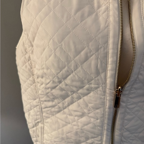 Chicos Reversible Womens Vest 4 Cream/muted plaid (20-22W). NWT - Picture 2 of 12